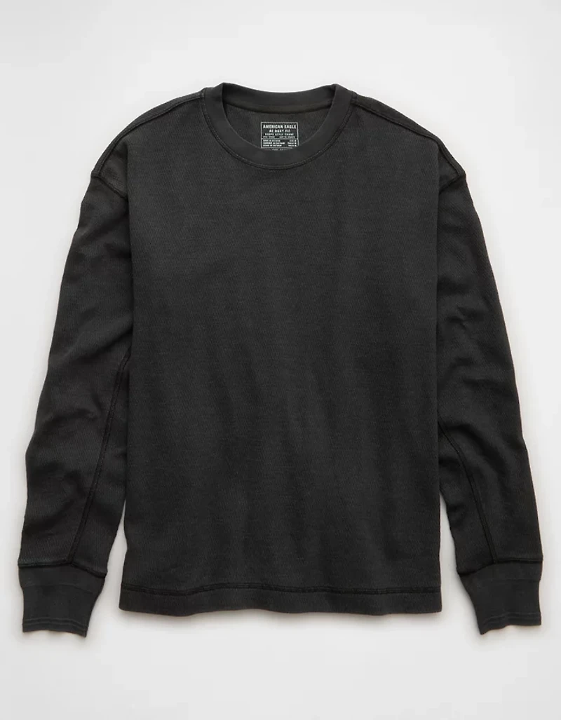 AE Boxy Washed Thermal Shirt