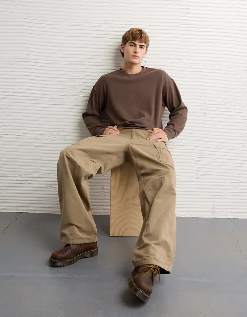 AE Boxy Washed Thermal Shirt