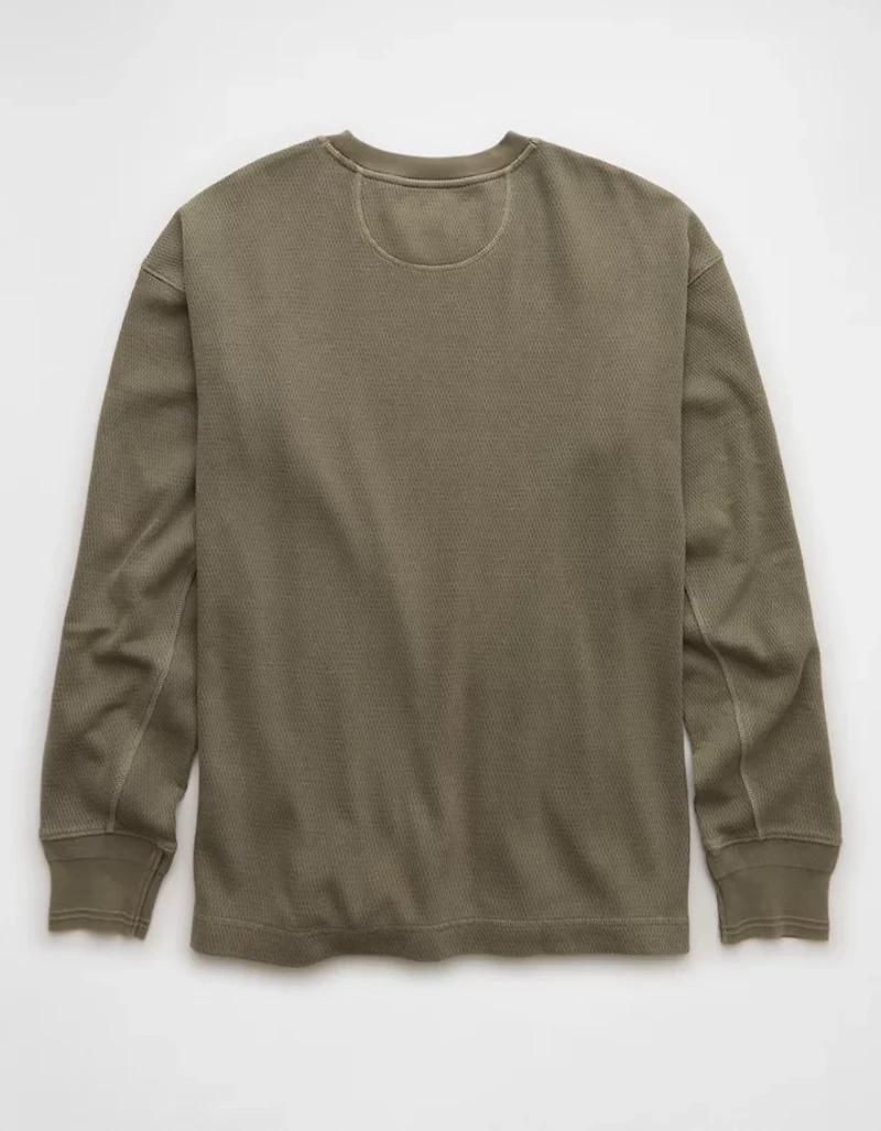 AE Boxy Washed Thermal Shirt