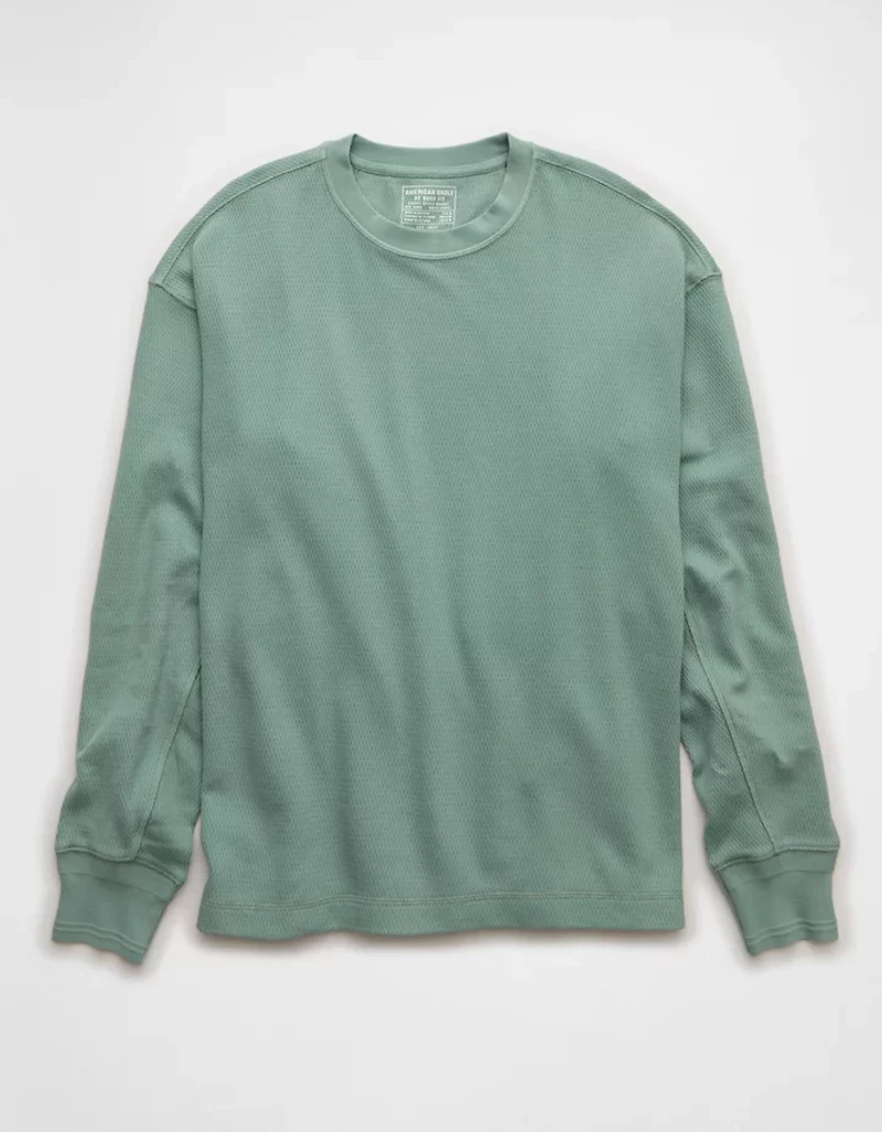 AE Boxy Washed Thermal Shirt