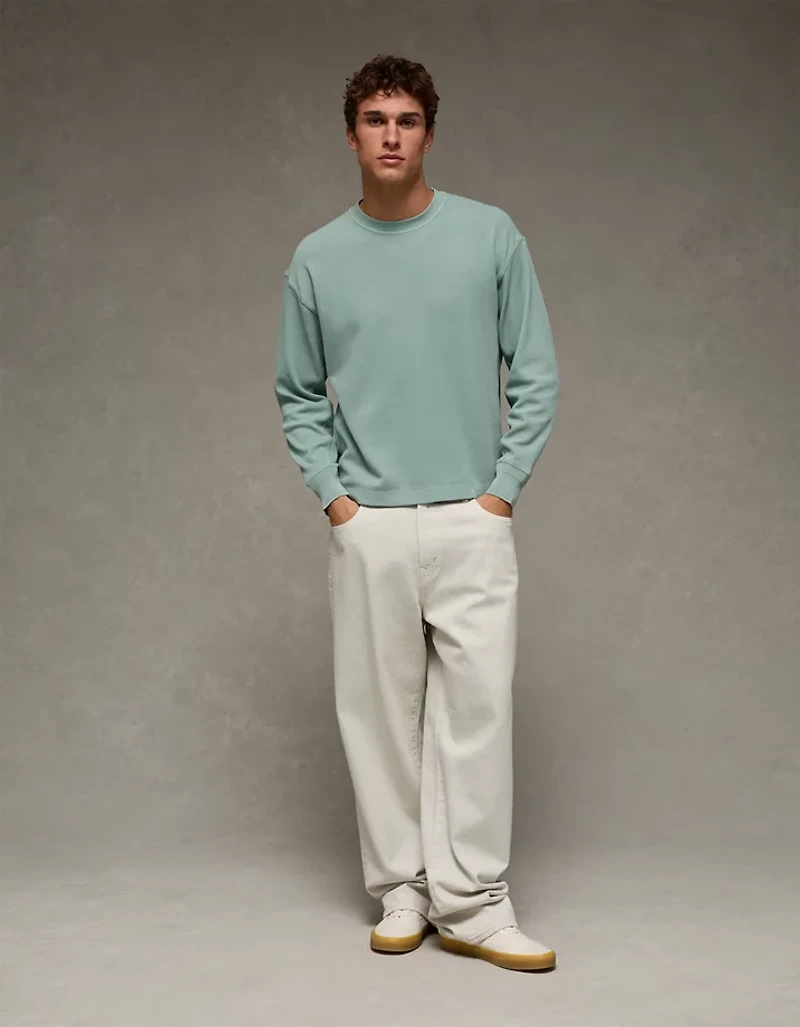 AE Boxy Washed Thermal Shirt