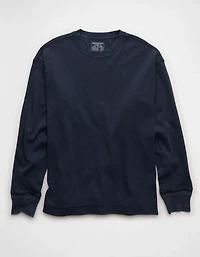 Chemise thermique délavée à coupe carré AE