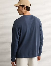 Chemise thermique délavée à coupe carré AE