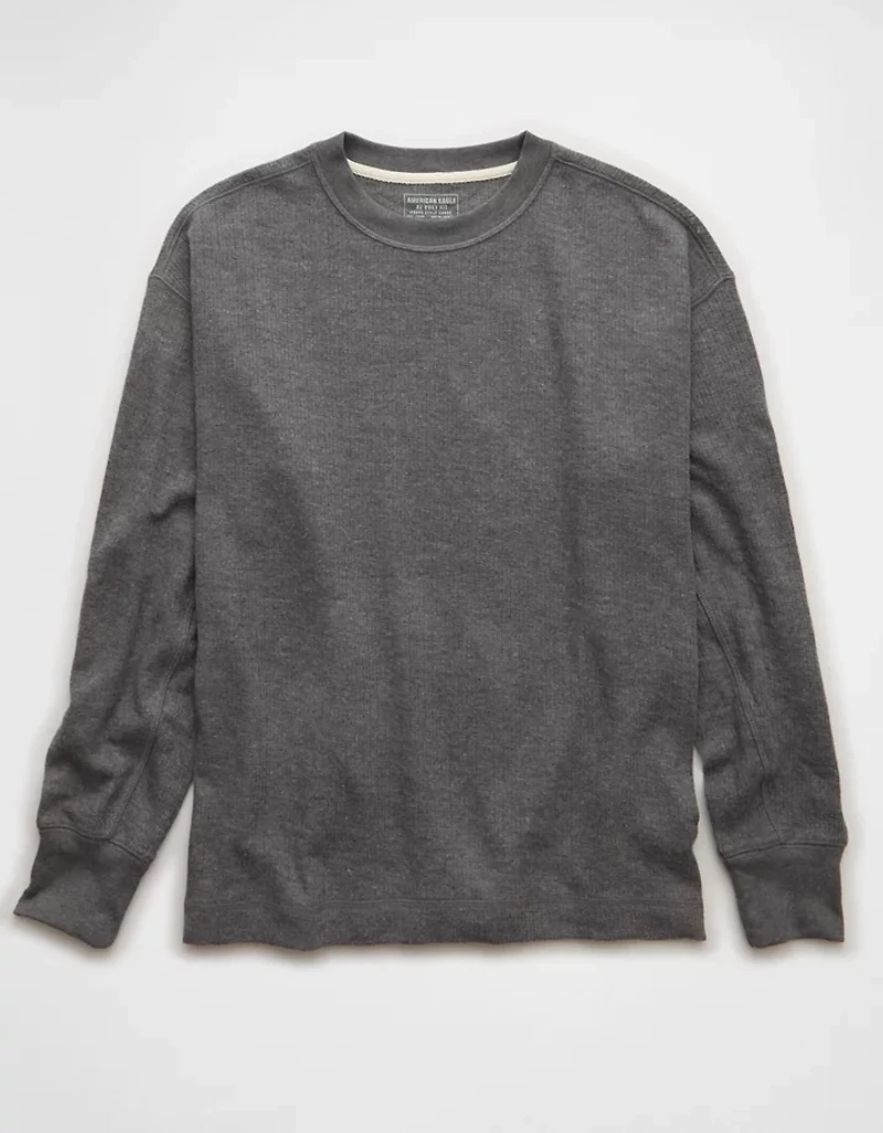 AE Boxy Washed Thermal Shirt