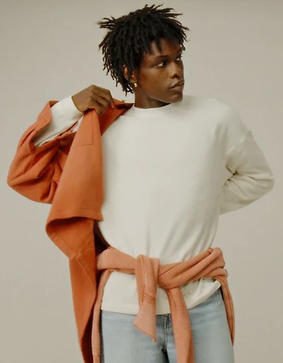 Chemise thermique délavée à coupe carré AE