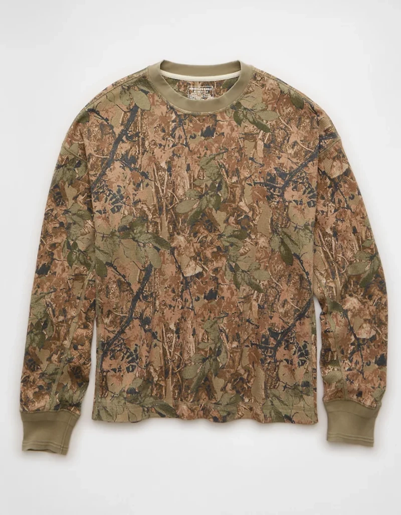 AE Boxy Washed Thermal Shirt