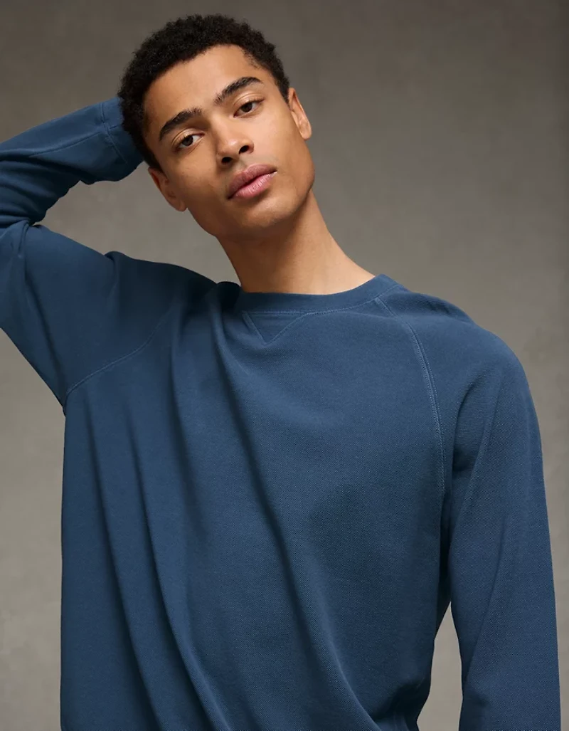 AE Boxy Long-Sleeve Pique T-Shirt