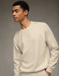 AE Boxy Long-Sleeve Pique T-Shirt