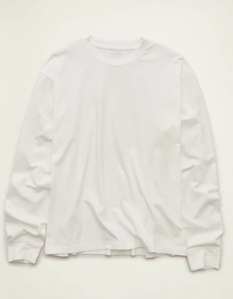 T-shirt à manches longues de coupe décontractée rétro AE