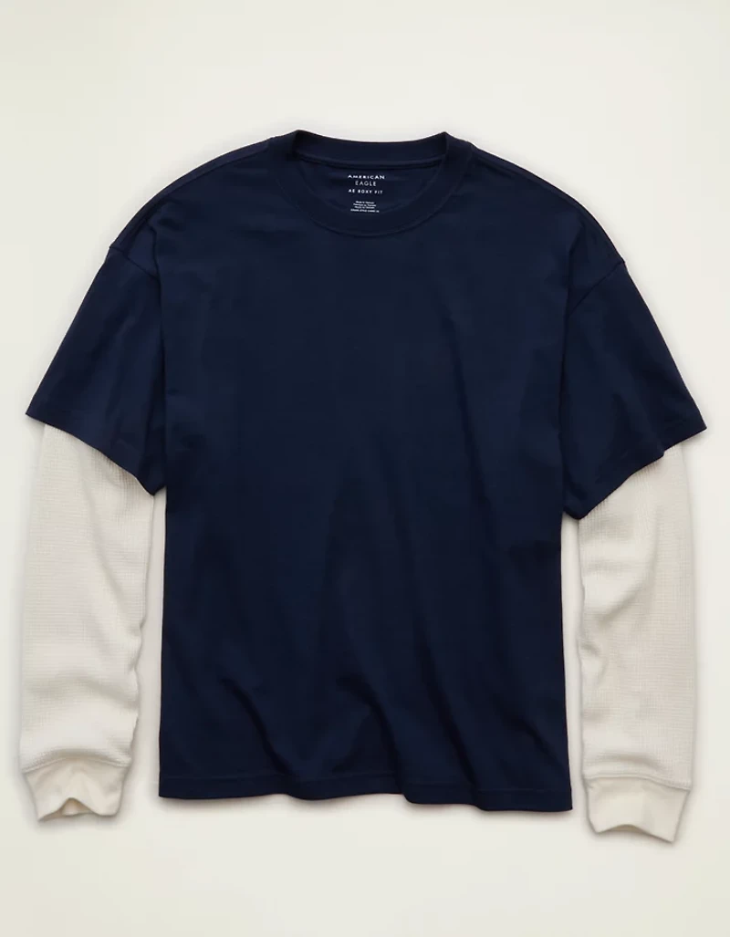 AE Boxy Fit Layered T-Shirt