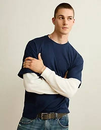AE Boxy Fit Layered T-Shirt