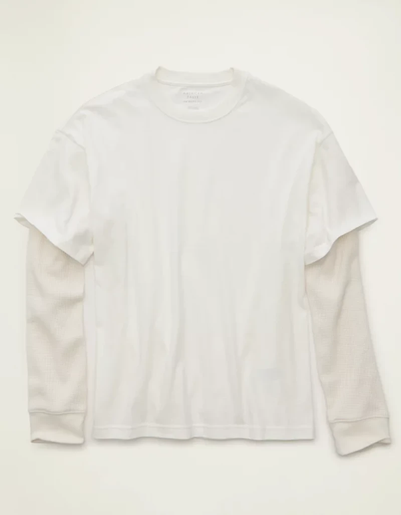 T-shirt superposé de coupe droite AE