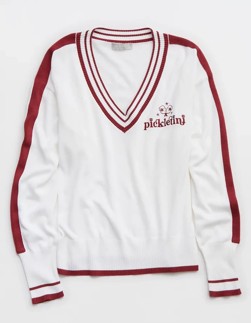 Pickletini Audrey Varsity Sweater