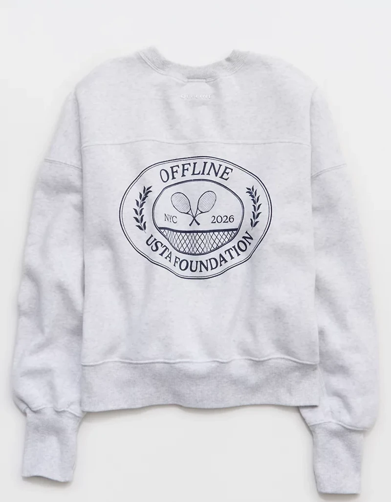OFFLINE By Aerie x USTA Foundation Cloud Fleece Crewneck Sweatshirt