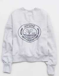 OFFLINE By Aerie x USTA Foundation Cloud Fleece Crewneck Sweatshirt