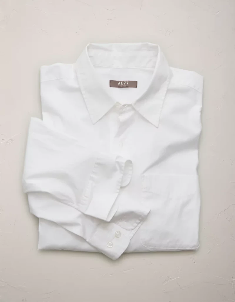 Chemise à col boutonné en popeline AE77