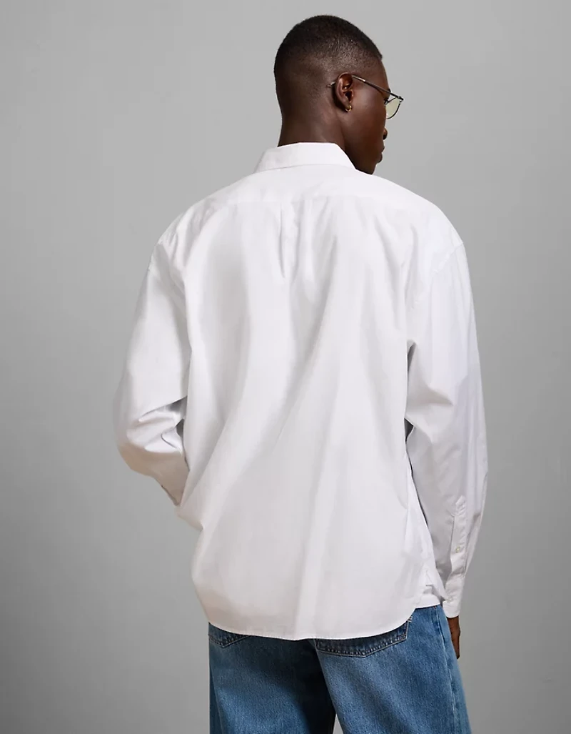 Chemise à col boutonné en popeline AE77