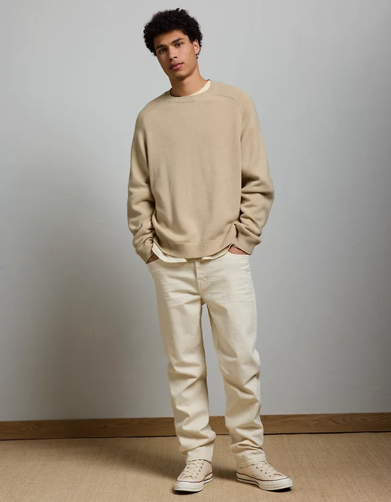 AE77 Premium Cashmere-Blend Crew Neck Sweater