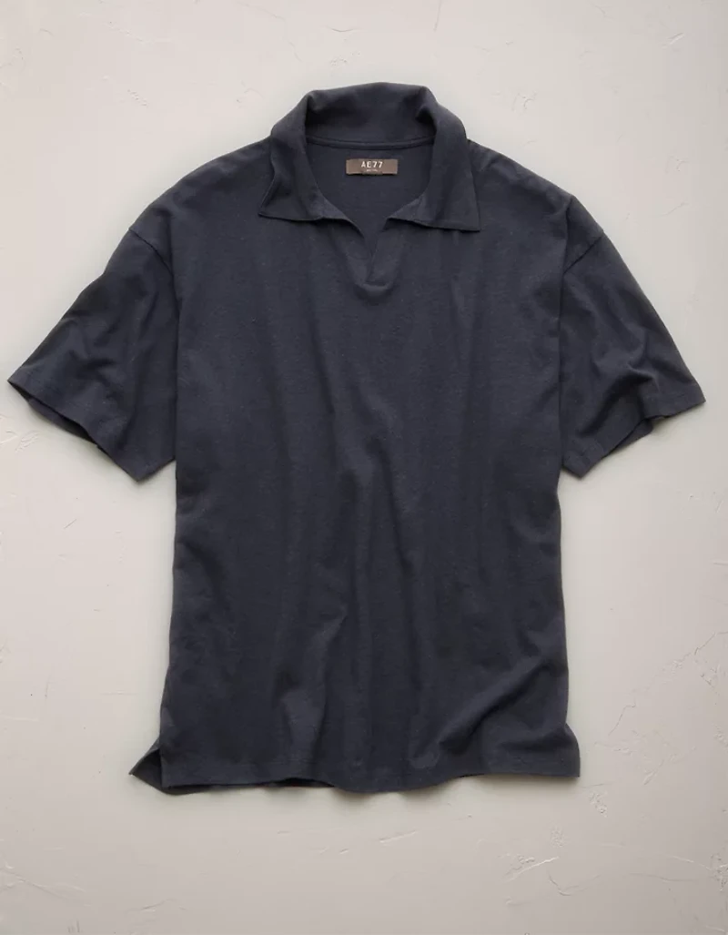 Polo en mélange de lin haut gamme AE77