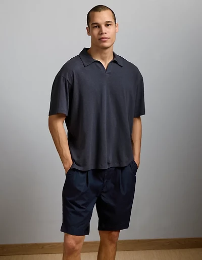 Polo en mélange de lin haut gamme AE77