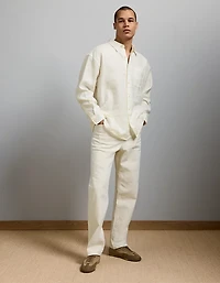Chemise boutonnée en lin décontracté haut de gamme AE77