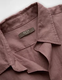 AE77 Premium Relaxed Linen Button-Up Shirt