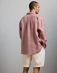 AE77 Premium Relaxed Linen Button-Up Shirt