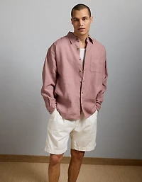 AE77 Premium Relaxed Linen Button-Up Shirt