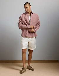 AE77 Premium Relaxed Linen Button-Up Shirt