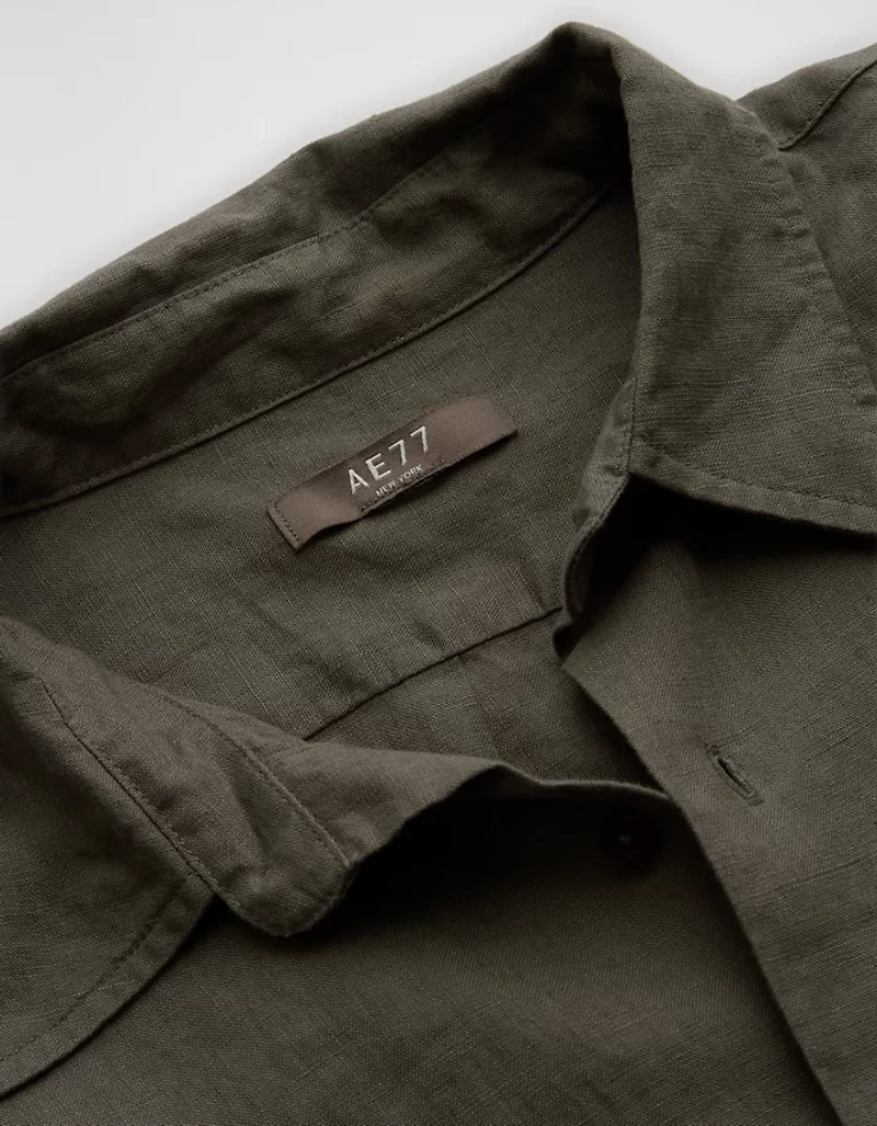 AE77 Premium Relaxed Linen Button-Up Shirt