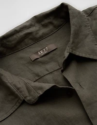 AE77 Premium Relaxed Linen Button-Up Shirt