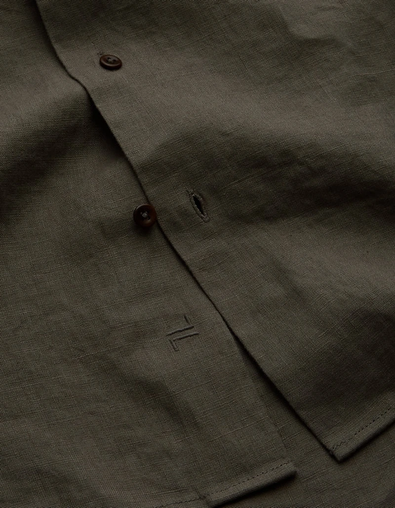 AE77 Premium Relaxed Linen Button-Up Shirt