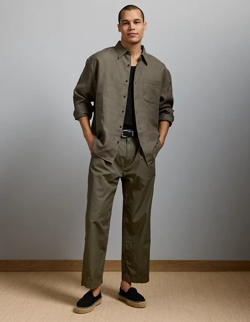 AE77 Premium Relaxed Linen Button-Up Shirt