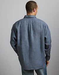AE77 Premium Relaxed Linen Button-Up Shirt