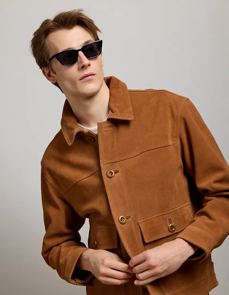 Veste de camionneur en suède AE77