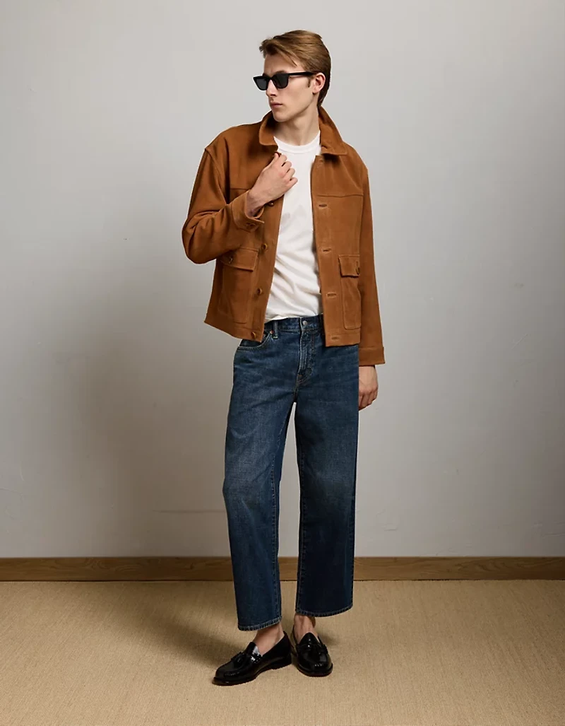 Veste de camionneur en suède AE77