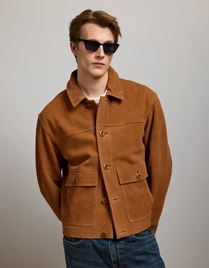 Veste de camionneur en suède AE77