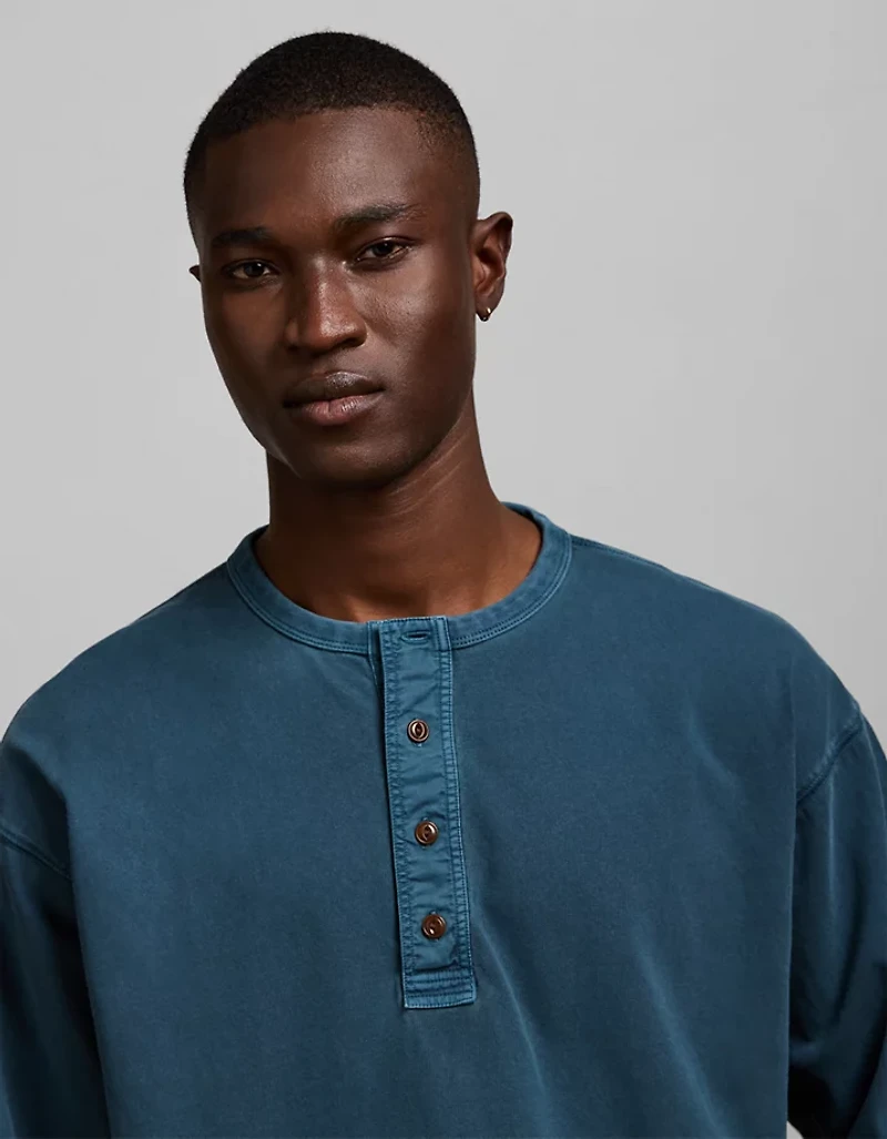 AE77 Long-Sleeve Surplus Henley Shirt