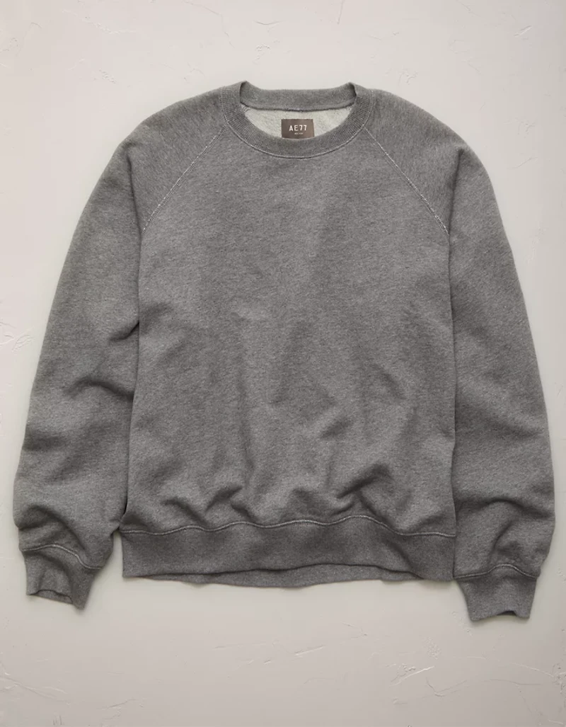 AE77 Garment-Washed Raglan Sweatshirt
