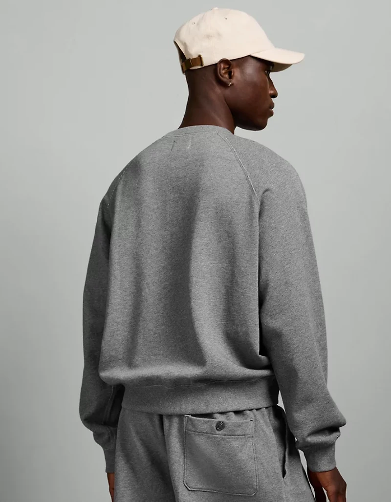 AE77 Garment-Washed Raglan Sweatshirt