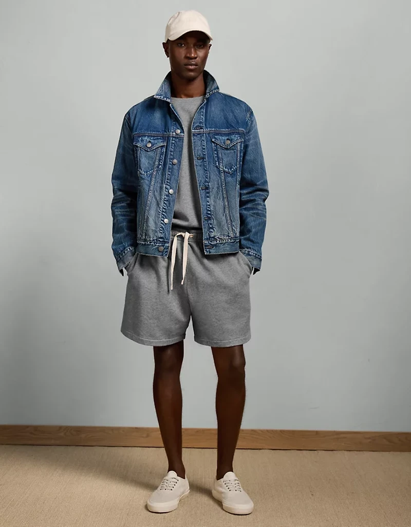 AE77 Garment-Washed Raglan Sweatshirt