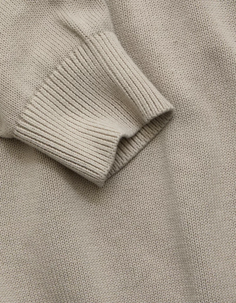 AE77 Garment-Washed Raglan Sweater