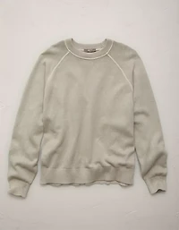 AE77 Garment-Washed Raglan Sweater