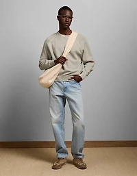 AE77 Garment-Washed Raglan Sweater