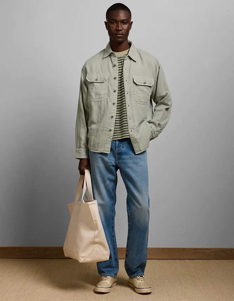 AE77 Cotton Gauze Utility Shirt