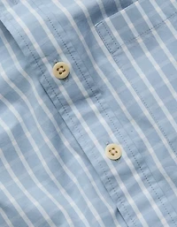 AE77 Poplin Military Button-Up Shirt