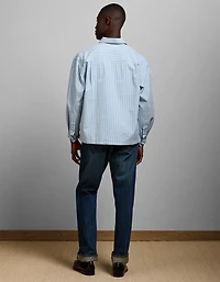 AE77 Poplin Military Button-Up Shirt