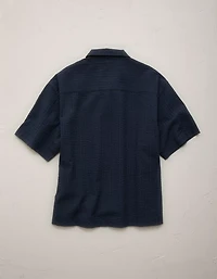 AE77 Seersucker Camp Collar Shirt