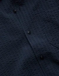 AE77 Seersucker Camp Collar Shirt