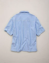 AE77 Seersucker Camp Collar Shirt